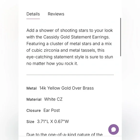 NWT- Kendra Scott Cassidy Gold Statement Earring Dangling - Picture 7 of 7